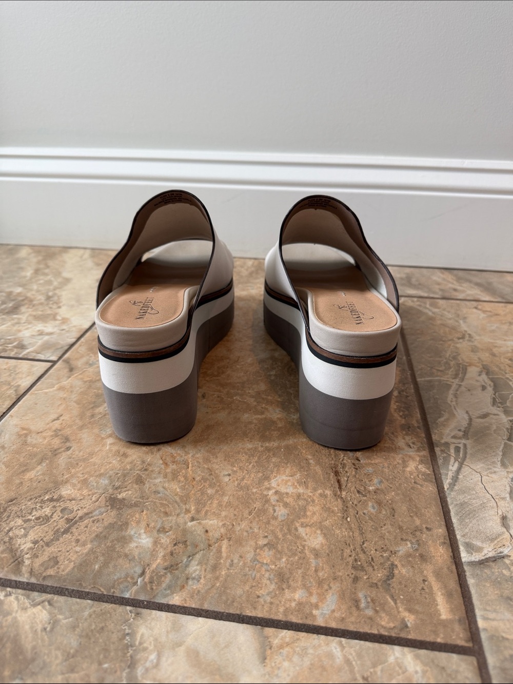 Naked Feet Light Gray Platform Slide Mules - Picture 5 of 5